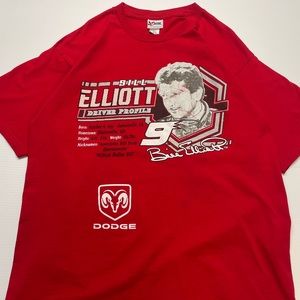 2001 Bill Elliot #9 Driver Profile Double Graphic Tee Size XL